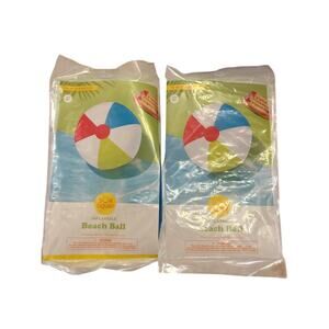 New Sun 🌞 Squad bundle of 2 inflatable beach balls 🏖️size 14” diameter ages 2+